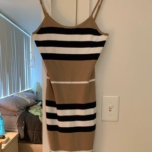 Taupe striped body con- NWT